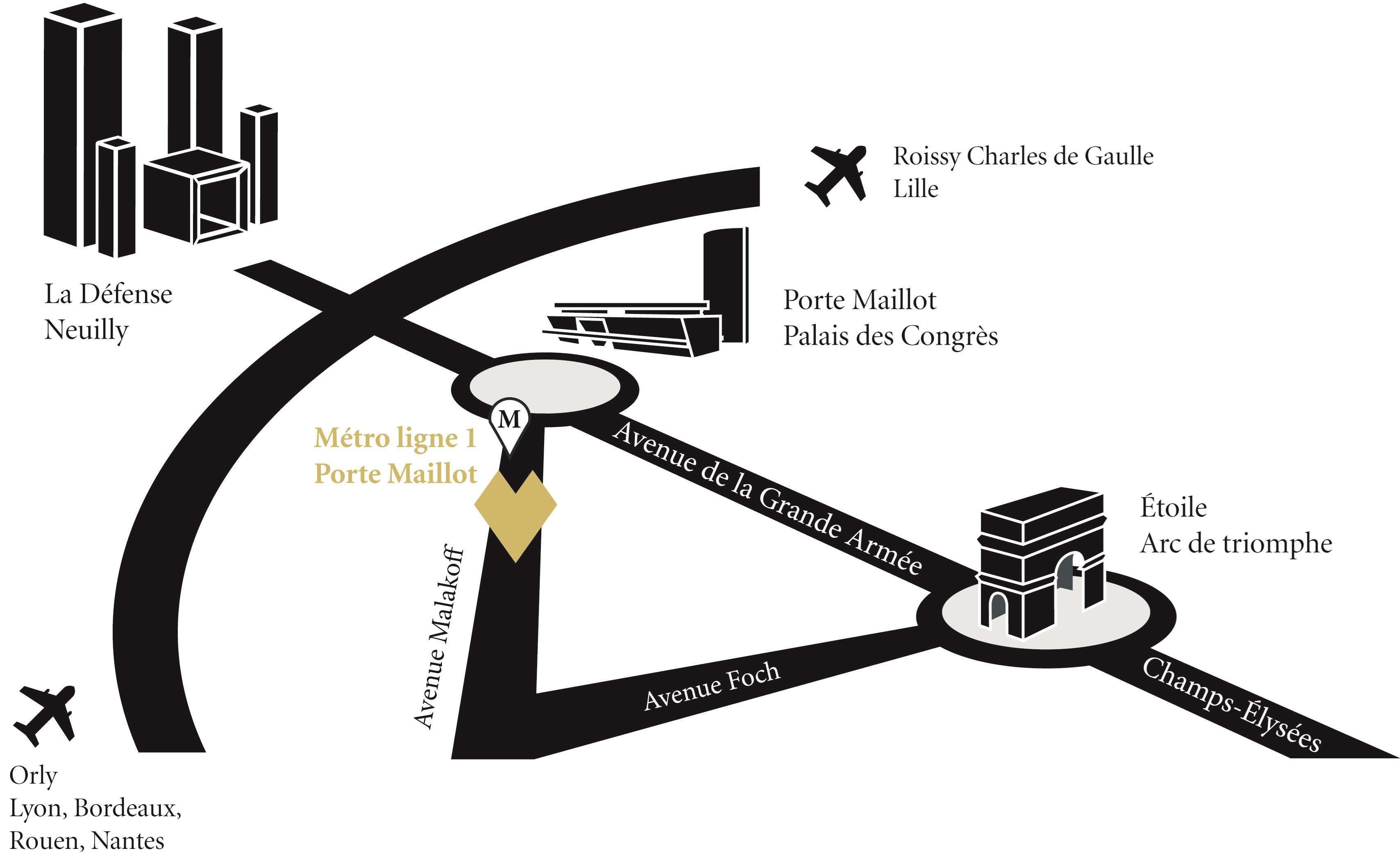 Hotel Etoile Maillot Paris Eksteriør billede